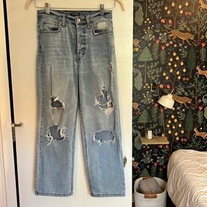 High rise distressed jeans - size 2
